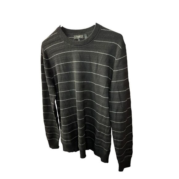 Theory Men's Riland Striped Pullover Sweater Greay Small 100% Cashmere - Picture 4 of 12
